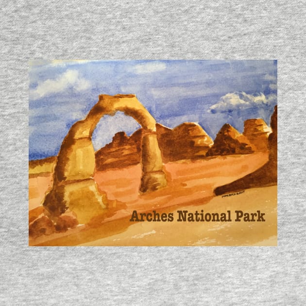 Delicate Arch Watercolor, Arches National Park by MMcBuck